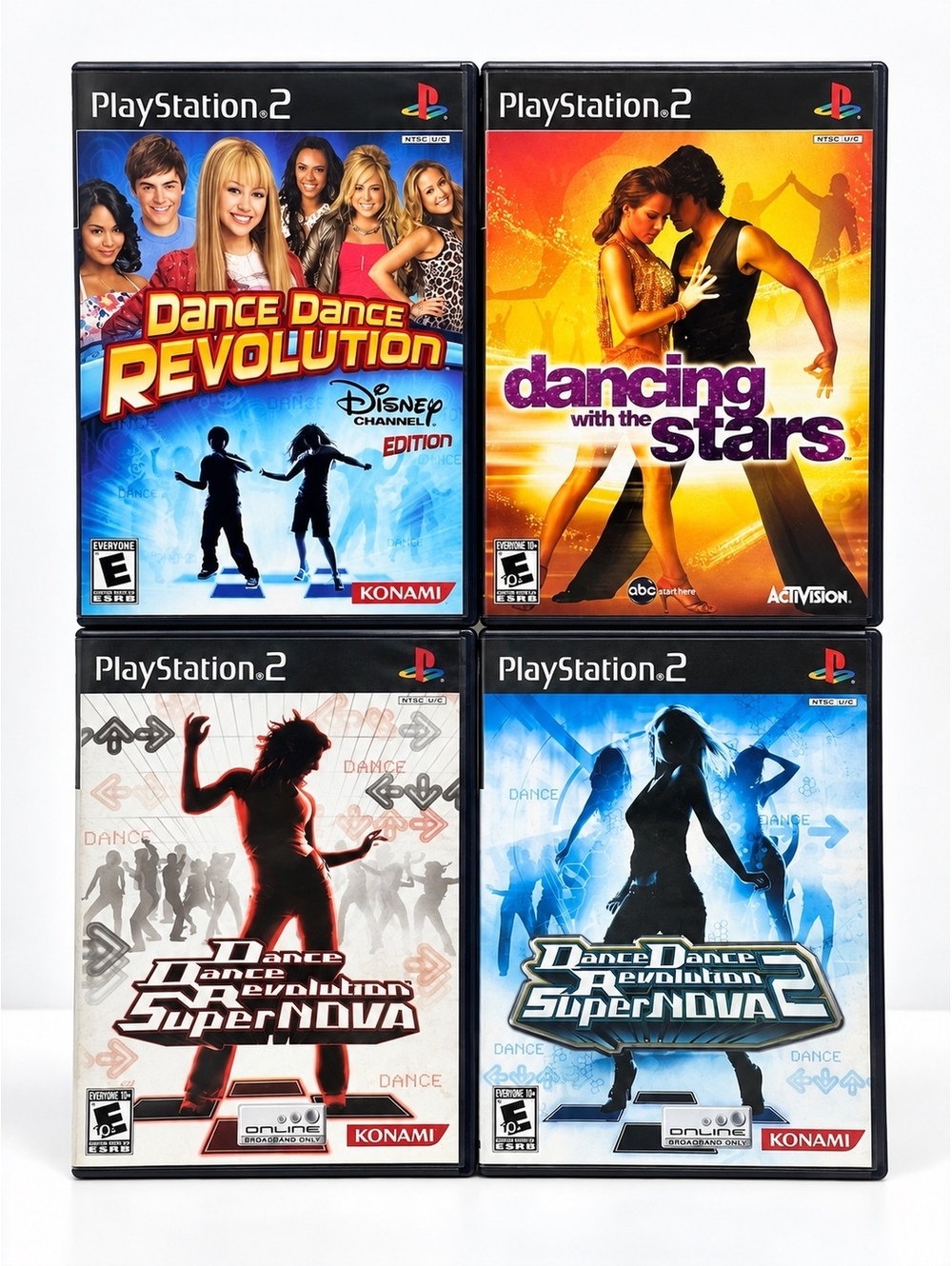PS2 Dance Game Lot 4 DDR SuperNOVA 1 2 Disney Channel Dancing Stars